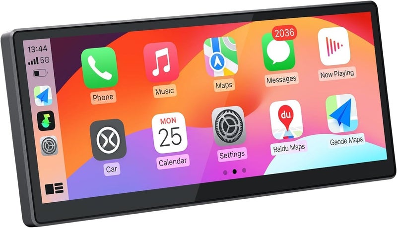 CarABC Wireless Carplay Screen for Car, 8.9'' Portable CarPlay & Android Auto Touchscreen, with 60Fps, 1920 * 720 Ultra High Resolution, Support Steering Wheel Control - Image 1